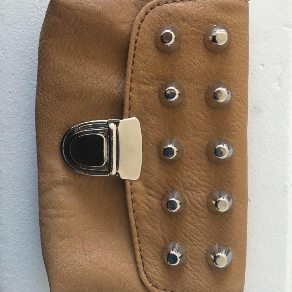 Faux Leather Studded Wallet/Clutch